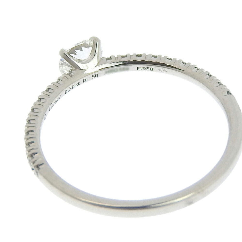 CARTIER Authentic Silver Diamond Eternity Ring #50 - Picture 2 of 5